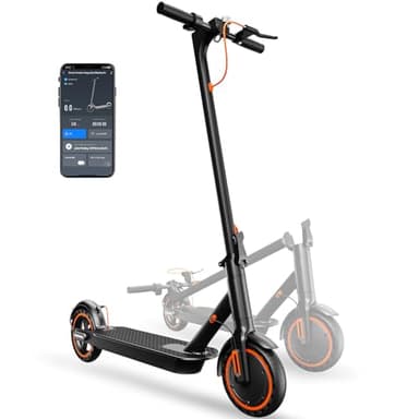 Trottinette Electrique Adulte antivol Ultra Legere, Autonomie 30km Trotinette Électrique Pliable 350W APP déverrouillée Batterie 36V 7.8Ah, pneus nid d'abeille increvables Scooter Electrique Adulte