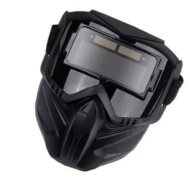 Masque de soudage professionnel - Casque d'assombrissement automatique, bouclier complet | Masque soudé à grande vue détachable, couvre-chefs respirant à la chaleur, hotte de soudage à la protection d