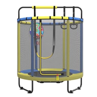 CZCPARY Trampoline intérieur pour enfants, avec panier de basket, balançoire, anneau de traction, convient intérieur et extérieur, cadeau anniversaire