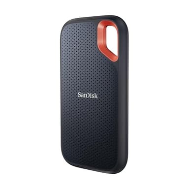 SanDisk Extreme Disque SSD Externe 8 To (Portable NVMe SSD, jusqu'à 1050 Mo/s en lecture, 1000 Mo/s en écriture, USB-C, Résistance à la poussière et à l'eau classée IP65, Mousqueton pratique) Noir