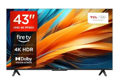 TCL 43PF650 43 Pouces 4K Ultra HD, HDR TV, Smart LED Fire TV (Dolby Vision, Dolby Atmos, DTS, HDR 10, Airplay2, Miracast)