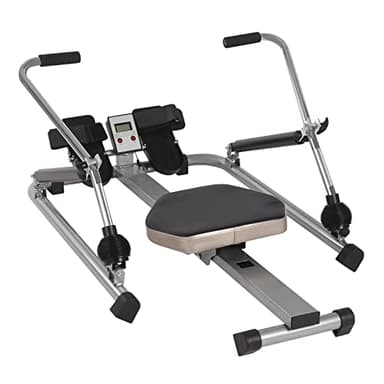 Rameur hydraulique 2 en 1 pour la maison, appareil de fitness à la maison avec écran LCD, appareil d'entraînement pour abdominaux, 12 niveaux, charge maximale de 120 kg, entraînement cardio compact