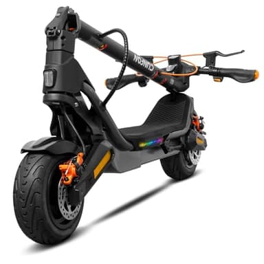 RS500 Trotinette Électrique Adultes, Batterie 36V13Ah,Pneus 9,5'' Tout-Terrain, Autonomie 45-56km, Frein Électronique + Disque, Bluetooth & APP, Pliable, Charge Maximale 120kg, pour Pendularité/Campus