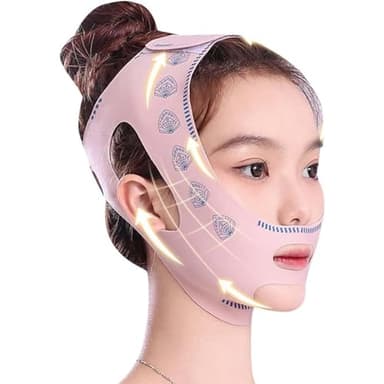 Réutilisable Masque En Forme De V, Masque de levage visage, Double Menton Masques Faciaux En V Pour Les Femmes, adaptée à un usage quotidien