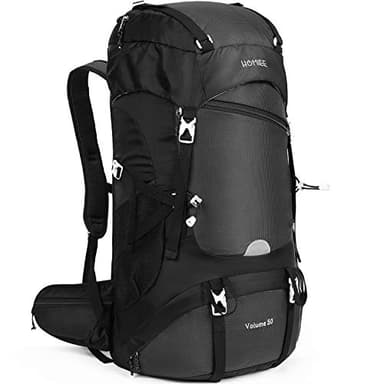 HOMIEE Sac à Dos de Randonnée Sac de Trekking 50L avec Housse de Pluie, Grande Capacité Sac à Dos Multifonction Alpinisme Escalade Trekking Sport Voyage Camping