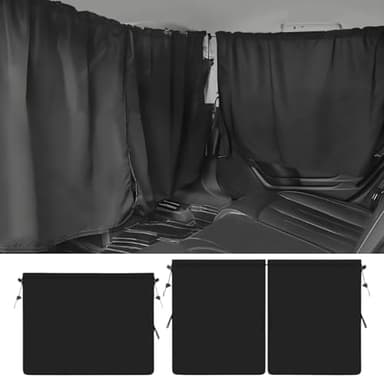 5 Pièces Rideau Voiture Pare Soleil Voiture Accessoires Auto Séparation d'Espace Protection de la Confidentialité Installation Facile Démontable Isolation Thermique Universel pour Les Voitures