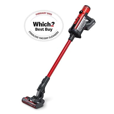 Henry Quick Cordless Stick Vacuum Cleaner, HEN.100, Up to 60 Mins Runtime, Dust-free Emptying, Powerful Cleaning, Interchangeable Battery, Lightweight, Red