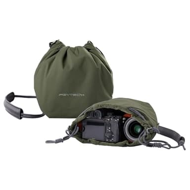 PGYTECH OneGo Sac à Cordon Housse pour Appareil Photo Compatible avec Appareils Photo sans Miroir Nikon/Canon/Sony/Fuji/DJI OSMO Pocket 4/3, Vert