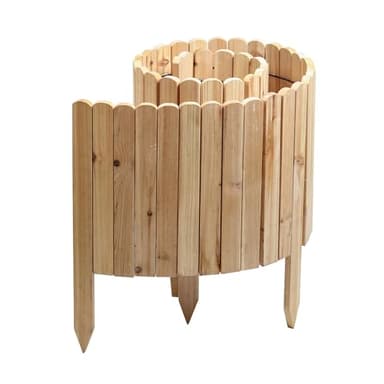 Gartenwelt Riegelsberger Rollboarder Naturel Longueur 203 cm Hauteur de clôture 40 cm Clôture en bois Délimitation de pelouse Bordure de pelouse Bois de mélèze