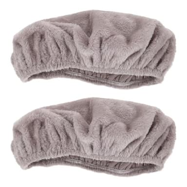 DOITOOL 2pièces Couvercle WC Doux Microfibre Housse de Couvercle de Toilette Lavable et Réutilisable Protection Anti-poussière pour Abattants Allongés Entretien Facile Machine