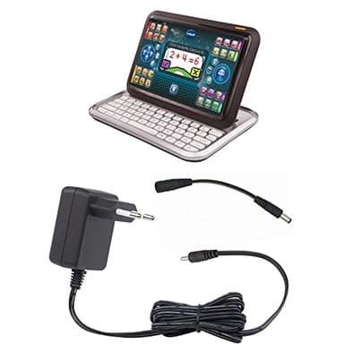 VTech Ordi-Tablette Genius XL Noir, Tablette Educative 2 en 1 avec Ecran Couleur, 80 Activites, 200 Mots de Vocabulaire, 3 Niveaux de Difficulte, Inclus Ecran Couleur et Clavier AZERTY