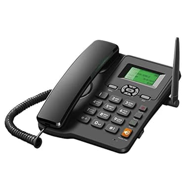 Sunydog Téléphone Sim Fixe avec carte SIM GSM, Téléphone sans fil Support pour maison GSM 850/900/1800/1900 MHz Double Carte 2G avec antenne, réveil à cloche