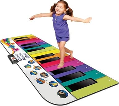 N-Gear Tapis Piano Géant XXL : Tapis de danse et boîte à musique pour Enfants en un - Jouet pour enfants à partir de 4 ans - pour l'intérieur & l'extérieur - 10 chansons et 8 instruments intégrées