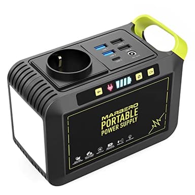 MARBERO Station Électrique Portable 24,000mAh Generateur Electrique Portable 88,8Wh Batterie Externe avec Prise 80W 220V USB C LED Batterie de Secours pour Camping Domestique Voyage Jardin Urgence