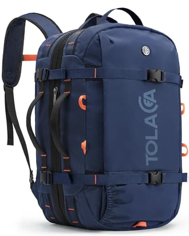 Tolaccea Sac a Dos Voyage Cabine Avion, 40L-50L Grand Sac à Dos Voyage, Pour Ordinateur Portable 15.6 Pouces, Sac Cabine Avion Pour Homme Femme voyages