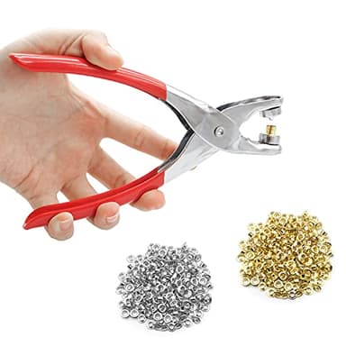 Pince à Oeillets, Pince Oeillet pour Bache, avec 400 Pièces Oeillets (Ø 12 mm), Pince a Oeillets pour Baches, pour Cuir Tissu Bâche Rideau PVC