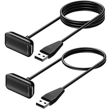 Wanme Chargeur Compatible avec Fitbit Charger 5/Fitbit Luxe, Magnétique Chargeur, Câble de Chargement USB Remplacement pour Fitbit Charger 5/Fitbit Luxe (2 Pièces Noir(50cm+100cm))