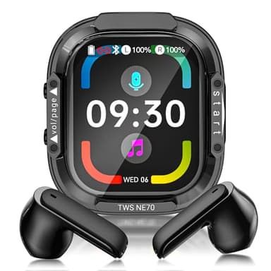 NE70 AI Écouteur Traducteur Instantané avec Écran LCD, 150 Langues et 9 Modes de Traduction, Traducteur Vocal Instantané en Direct Bluetooth 6.0, Oreillette Traduction Instantanée 60H pour Voyage