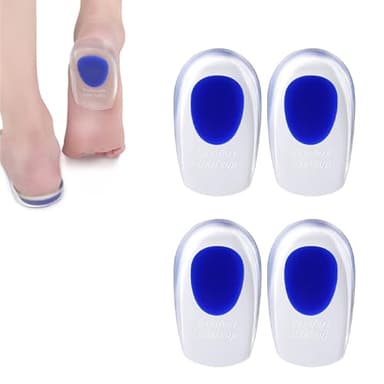 Neoreser 2 Paire Talonnettes en Gel, Epine Calcaneenne Silicone Talonette, Silicone Soulage Douleurs Pieds Semelle Talon Semelle Talonette Gel pour Homme Femme Soulage Douleurs Pieds (S, Taille 33-38)