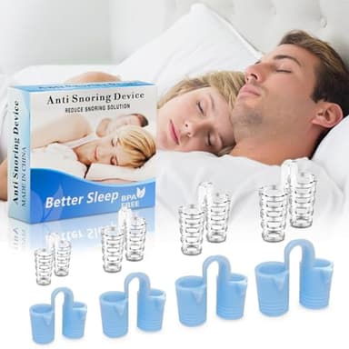 Anti Ronflement Efficace Puissant, Dilatateur Nasal Dispositif, Dispositifs Anti-Ronflement, Pince nez Anti Ronflement Réutilisable, Améliore la Respiration et le Confort du Sommeil. (Bleu)