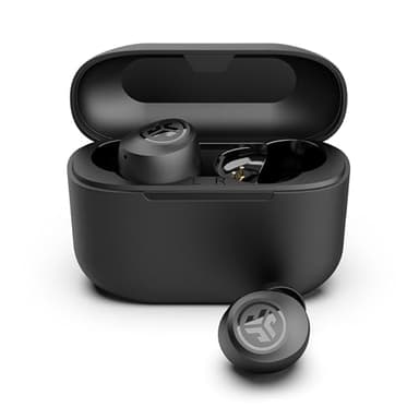 JLab Go Air Pop+ Ecouteurs Bluetooth sans Fil - Écouteurs Intra-Auriculaires avec Micro, 35+ Heures d'Autonomie, Ecouteur et Boîtier de Charge, Oreillette Son Personnalisé EQ3, App, Noir Minuit