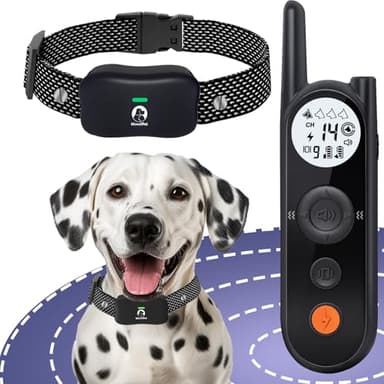 Clôture Électronique pour Chien,8M à 1050M Ajustable Clôture avec Télécommande de Dressage,Résistant à L’Eau Collier de Dressage pour Chien de Moyennes et Grande