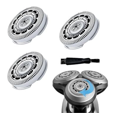 Cosmeria SH90 Tête de rechange pour rasoir Philips Series 9000, Compatible avec Series 9000 (9XXX), Lames de rechange pour rasoir Philips pour homme avec brosse de nettoyage