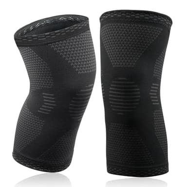 ACWOO Genouillère de Sport, 2PCS Genouillère de Compression, Genouillère Ligamentaire, Genouillère Arthrose Genou, Rotule-Genouillère Sport pour les Douleurs au Genou, Déchirure du Ménisque