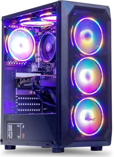 TitanFusion PC de Jeu Core i5-13400F, GeForce RTX 4060, B610, 16GB (8GB*2) 3200MHz DDR4 RAM, 1TB NVMe SSD, Alimentation 700W, 5 Ventilateurs RGB, WiFi, PC de Jeu et création Puissant