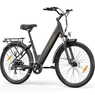Junglor Vélo Électrique 27,5", Moteur 250W, Batterie 561.6WH Amovible, Autonomie Jusqu’à 100 km, 7 Vitesses, Écran LCD, 25 km/h, Charge Max 120 kg, Modèle Mixte E-Bike