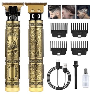 Tondeuse Barbe Homme,Tondeuse Cheveux Professionnel Rasoir Barbe Electriques Tondeuse Barbe et Cheveux Homme Tondeuse de Finition Kit Tondeuse de Précision Rechargeable Domestique et Salon de Coiffure