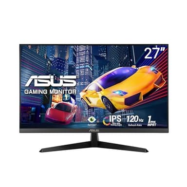 ASUS Moniteur VY279HGR Eye Care – 27 Pouces FHD (1920 x 1080), IPS, 120 Hz (OC), SmoothMotion, 1 ms, Adaptive Sync, Technologie Eye Care Plus, lumière Bleue, Flicker Free