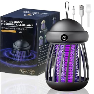 Lampe Anti Moustique Rechargeable,Appareil Anti Electrique Usb,Lumiere Bleue UV Piege Chambre,Piège Exterieur Puissant Jardin Mosquito Killer Pour Exterieur Interieur