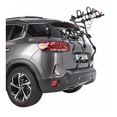 Porte Velo hayon 5 Sangles mottez Shiva 2 elec Acier 2 velos VAE/e Bike (40 kgs Max), Noir