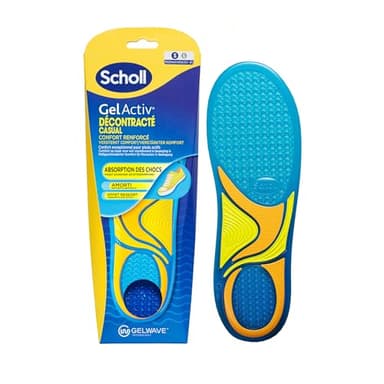 Dr. Scholl's Semelles GelActiv Décontracté pour chaussures Femmes - Confort renforcé par une mousse à mémoire de forme et la technologie GelWave chaque jour - Taille 35,5 à 40,5