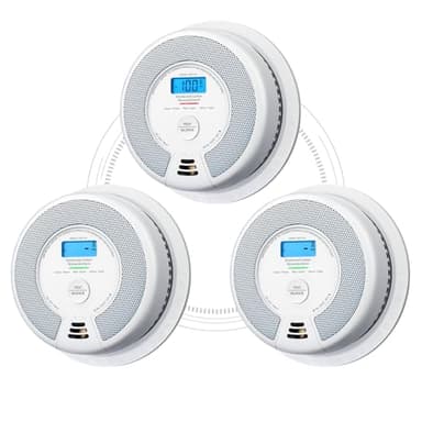 X-Sense Détecteur de Fumée et de Monoxyde de Carbone Interconnecté par RF sans Fil avec Pile d’Une Durée de Vie de 10 Ans, Portée de Transmission Supérieure à 250 m, SC07-W, Link+, Lot de 3