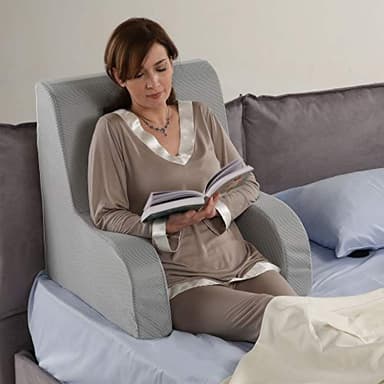 Coussin de Lecture, orthopédique ou Fauteuil sanitaire, avec Tissu déhoussable et Lavable. Fauteuil de lit pour Personnes âgées ou Allaitement, Repose-Dos