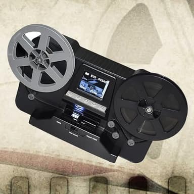 PixCy Convertisseur Numériseur Films 8mm Et Super8,Scanner Film Convertit Film Image par Image Fichiers Numériques Mp4,avec écran 2,4", Visualisation,Partage Sauvegar Carte SD