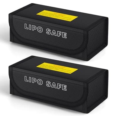 PAWBOSE 2 Pièces Lipo Sac De Sécurité pour Batterie, Lipo Antidéflagrant Sac,Étanche Antidéflagrant pour Lot de Batterie,Protection Contre Le Feu Et Les Explosions