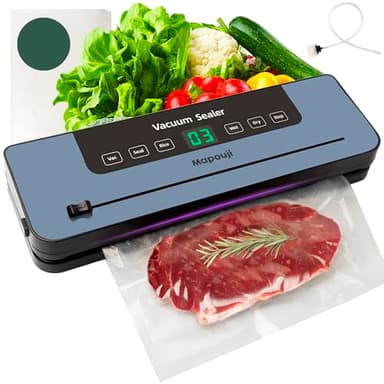 Mapouji | Machine Sous Vide Alimentaire | Appareil Mise en Conservation Aliments | Vacuum Sealer à Sacs | Machines et appareils Cuisine | Videuse Professionnel | Food Bags | Sac Plastique | 50 Sachets