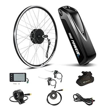 YOSE POWER Ebike Kit de Conversion 27.5" Moteur arrière de vélo électrique 36V350W pour Roue Libre avec contrôleur intégré 36V 13Ah