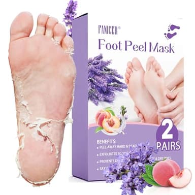 2 Paires Masque Pied, Masque Pieds Peeling Exfoliant, Masques Pour Pieds Nourrissants, Exfoliant Masque Pied Pour Femmes Hommes, Beauté Des Pieds, Skin Care (PêChe Et Lavande）