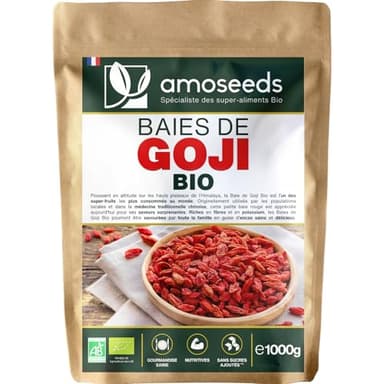 Baies de Goji Bio Supérieures 1KG | Sans soufre et sans Sucres Ajoutés | Himalaya