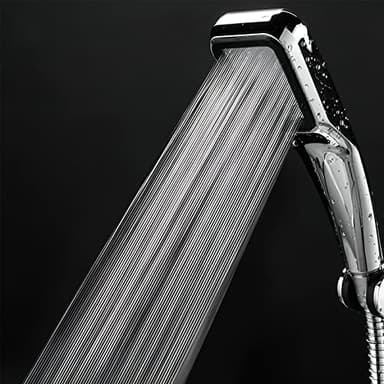 Pommeau Douche, Pommeau Douche Haute Pression Carré Pomme de Douche Puissante de Remplacement Réglable Universelle, Jet Puissant Encastrable pour Carrelage de Baignoire(Argent, one size)