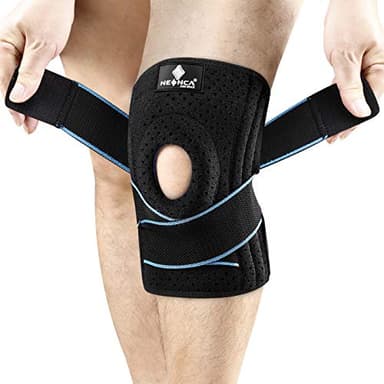 NEENCA Réglable Genouillère Rotulienne et Ligamentaire, avec Stabilisateurs Latéraux et Coussinets en Gel pour la Rotule-Genouillère Sport pour les Douleurs au Genou,Arthrite, Douleur au Ménisque