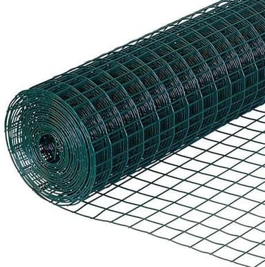 Paladian Grillage Jardin Extérieur - Acier Gainé de Plastique - Maille Carrée 100x100mm en PVC 1m x 20m - Clôture Multi-Usage et Résistante - Marque Française