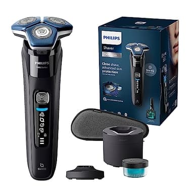 Philips Rasoir électrique Série 7000 pour homme Wet & Dry avec tondeuse rétractable, socle de charge, coffret de voyage et une cartouche Quick Clean (modèle S7886/55)