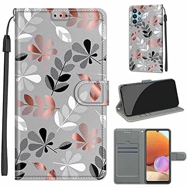 TOMYOU Coque pour Samsung Galaxy A32 4G (Pas pour 5G), Pochette Protection Etui Housse Premium en Cuir PU, avec Fermeture Magnétique,Flip Case Compatible pour Samsung A32 4G