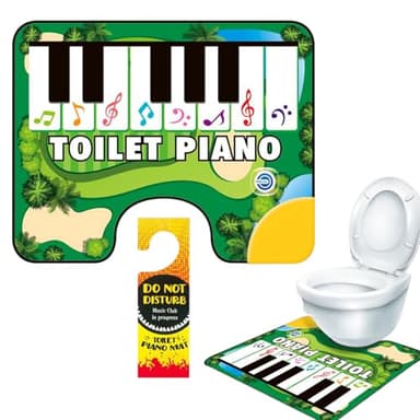 Générique Tapis De Toilette Piano, Tapis De Toilette Clavier De Piano, Coussin Musical Amusant À Utiliser avec Les Orteils, Coussin Sonore Électronique pour Salle De Bain