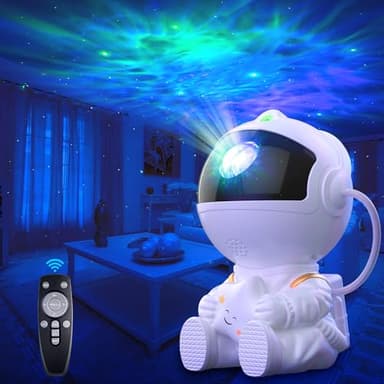 Macchiatto Astronaute Projecteur Ciel Étoilé, 8 Modes Nébuleuse, Galaxy Avec Télécommande, Rotation à 360° Veilleuse pour Enfants et Adultes